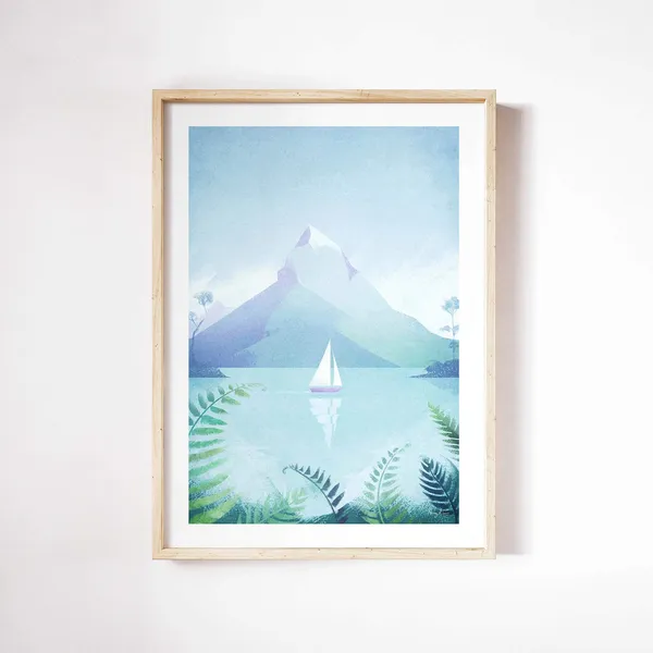 Mountain Lake by Henry Rivers, Travel Poster