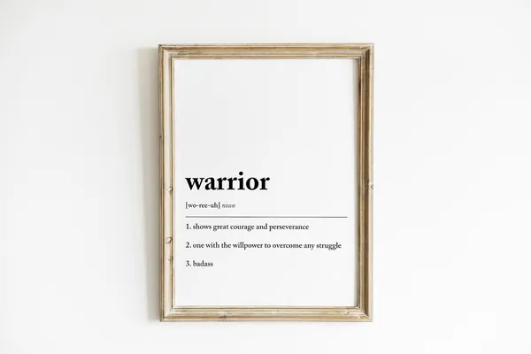 Woman Warrior Courage, Badass Recovery Art Print
