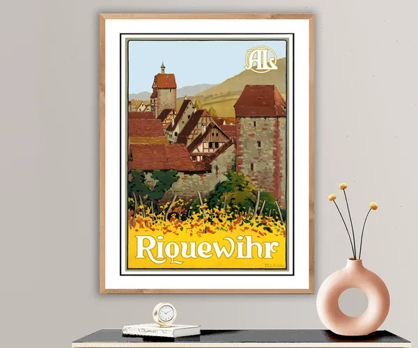 Riquewihr France Vintage Travel Poster Print