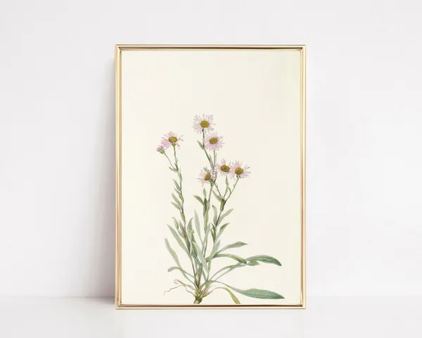 Pink Wildflower Vintage Botanical Art Print
