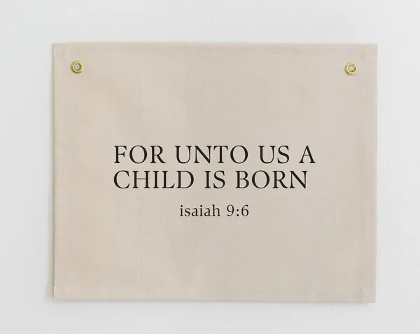 For Unto Us A Child Is Born Scripture Art Print