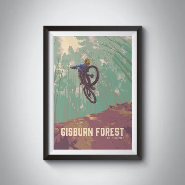 Gisburn Forest Mountain Biking Poster, Lancashire Trails