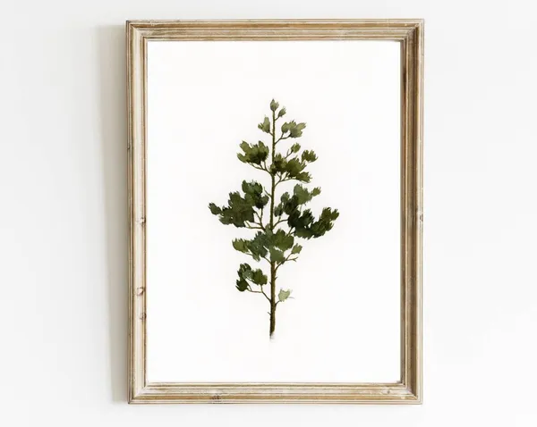 Pine Tree Watercolor Art Print, Minimalist Winter Forest