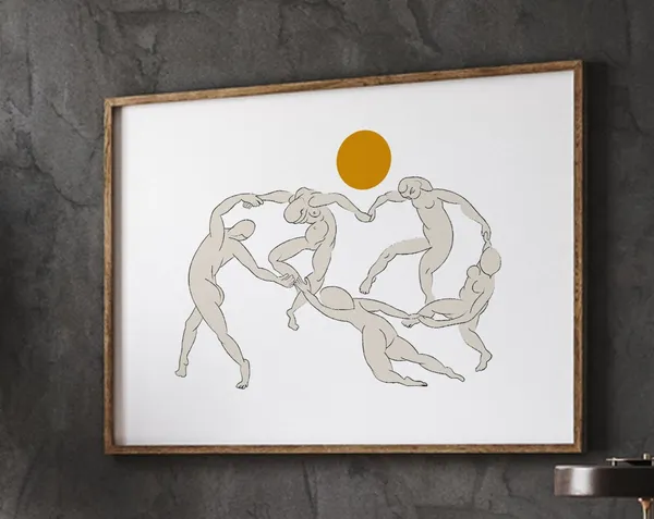 Matisse Dancers In The Sun, Minimalist Poster