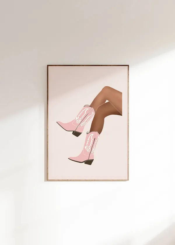 Pink Rodeo Poster Print, Preppy Western Decor