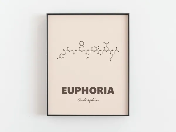 Euphoria Molecule Minimalist Chemistry Art Print