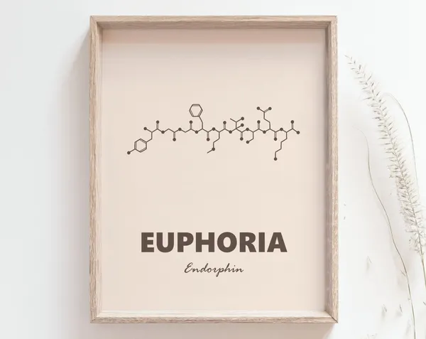 Euphoria Molecule Print, Minimalist Science Poster