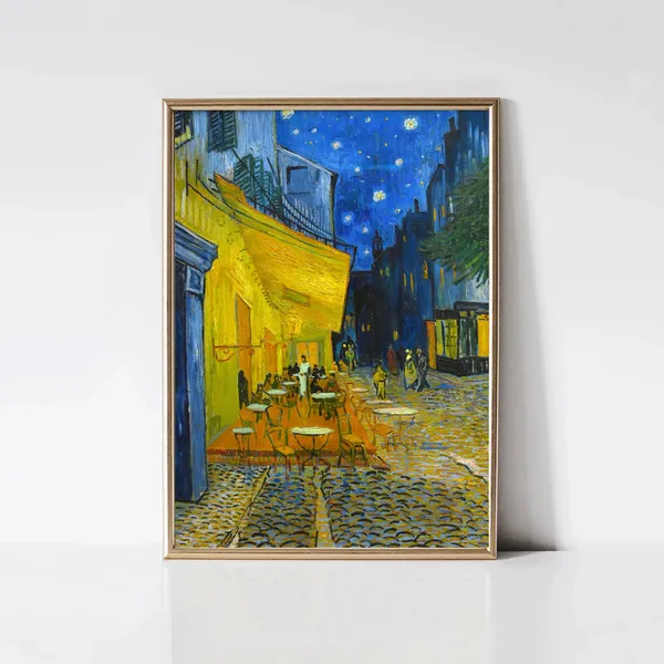 Van Gogh Café Terrace At Night Art Print