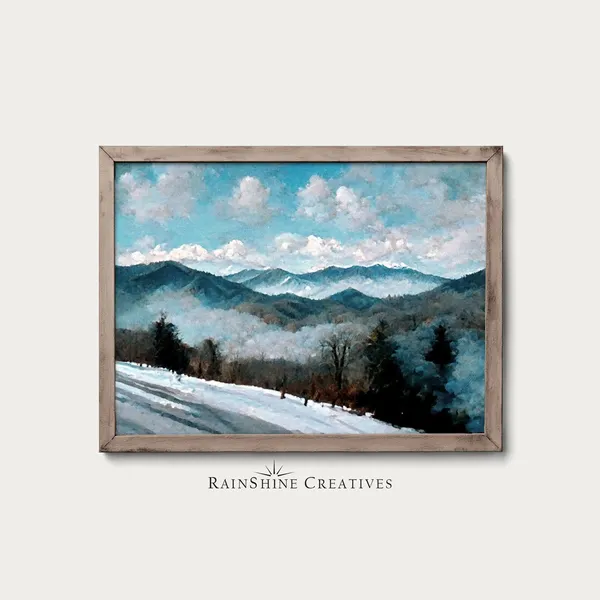 Great Smoky Mountains Tennessee Vintage Art Print