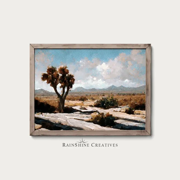 Joshua Tree National Park Vintage Landscape Art Print