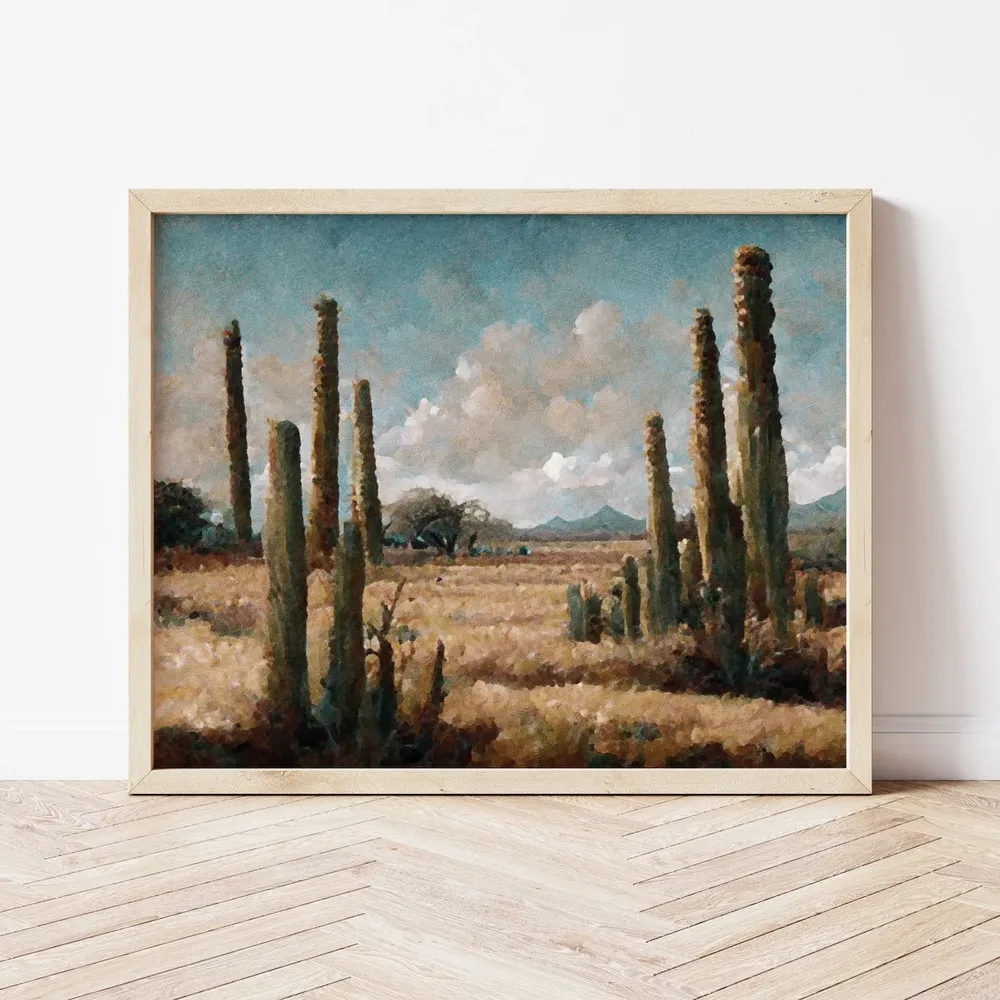 Saguaro National Park Vintage Landscape Art Print - Image 2