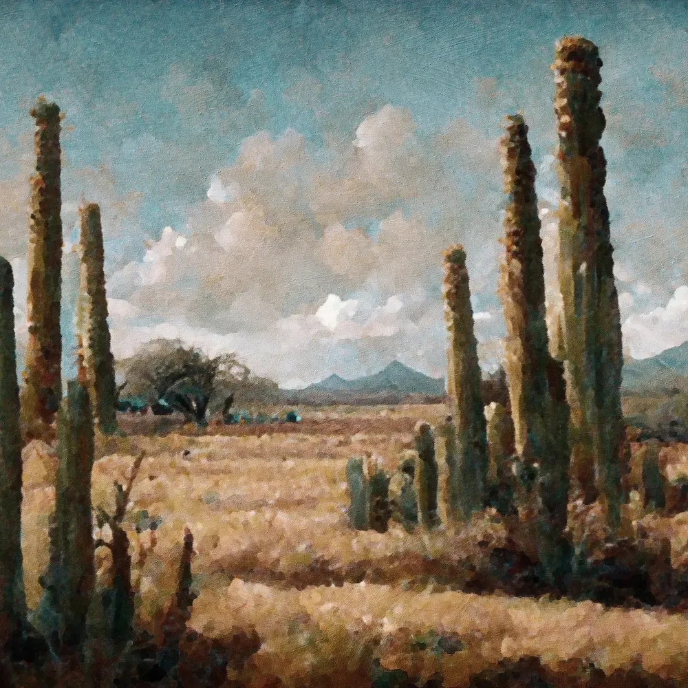 Saguaro National Park Vintage Landscape Art Print - Image 3