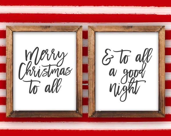 Merry To All And A Good Night Christmas Quote Print