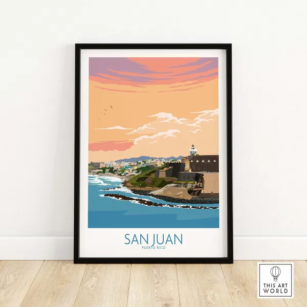 San Juan Puerto Rico Vintage Travel Poster Art Print