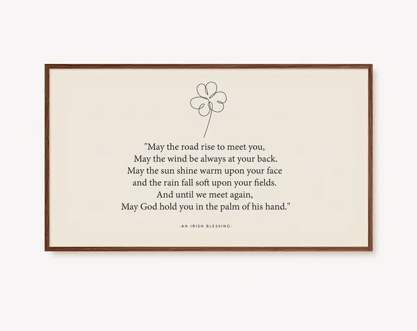 Jesus Irish Blessing Scripture Art Poster, St. Patrick's Day