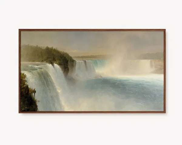 Niagara Falls Vintage Coastal Travel Poster Art Print