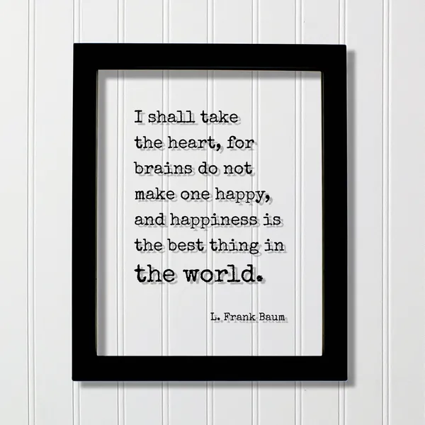 L. Frank Baum Quote Art Print, Literary Decor