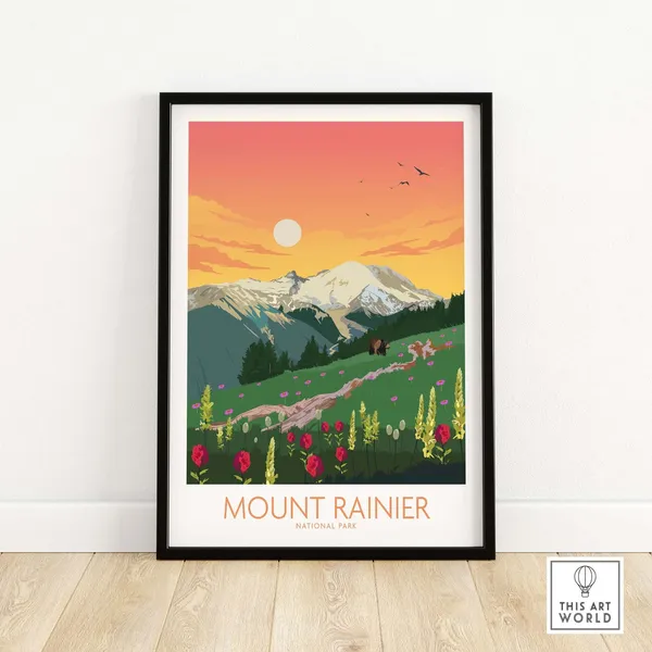 Mount Rainier National Park Home Decor Poster