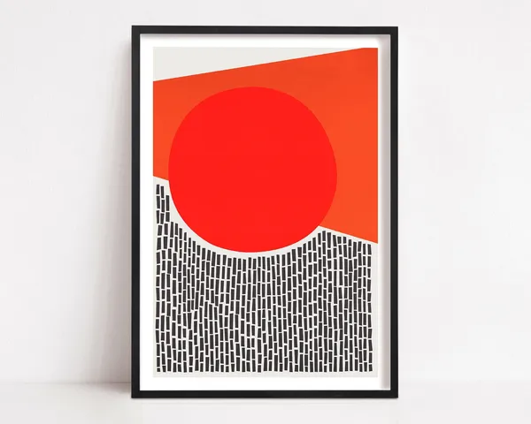 Abstract Art Retro Poster, Apartment Decor