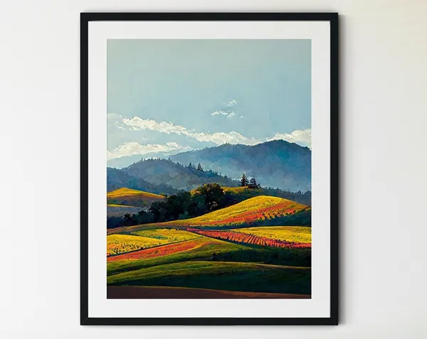 Napa Valley Wine Country Poster, California Landscape
