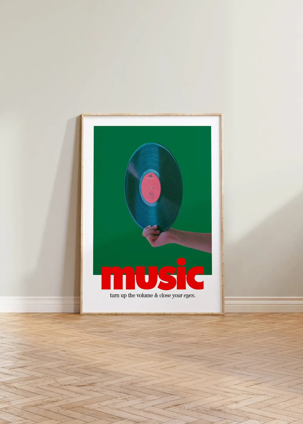 Retro Music Wall Poster, Vintage Record Player Art - Image 2