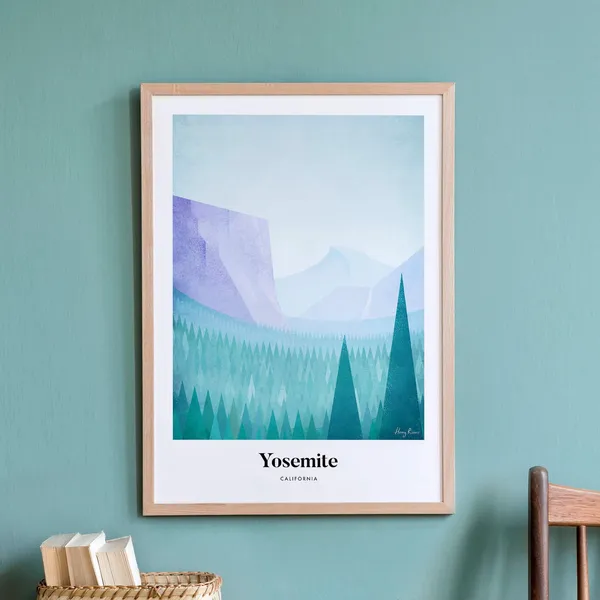 Yosemite by Henry Rivers Travel Poster, Landscape