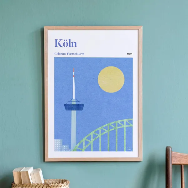 Cologne Print by Henry Rivers, Travel Poster