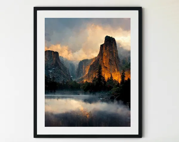 Yosemite National Park Mountain Art Print