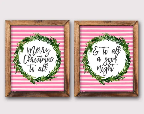 Christmas Merry To All And A Good Night Art Print
