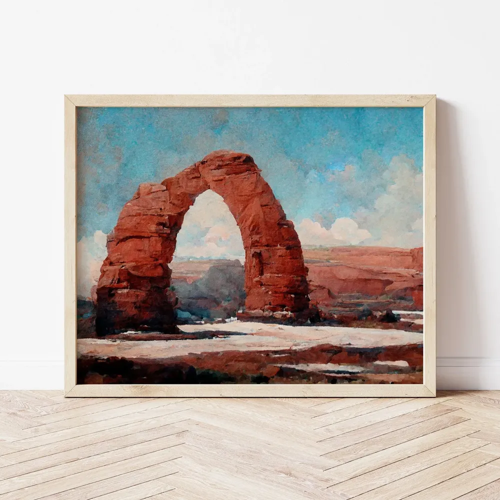 Arches National Park Utah USA Vintage Landscape Art Print - Image 2