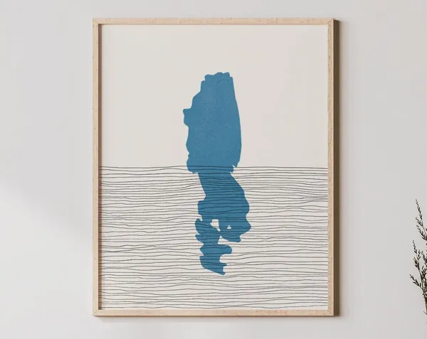 Gouldsboro Lake Boho Art Print, Pennsylvania Decor