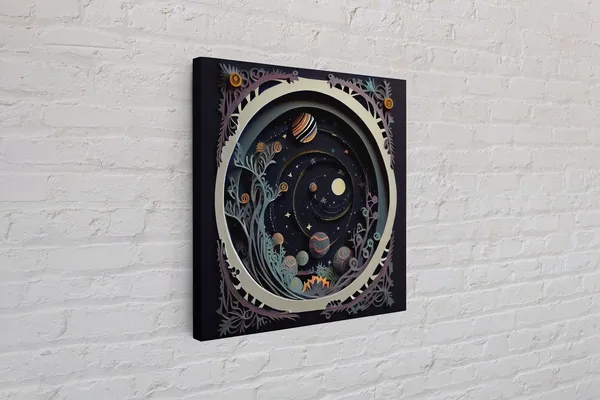 Van Gogh Starry Night Decoupage Layered Art Print
