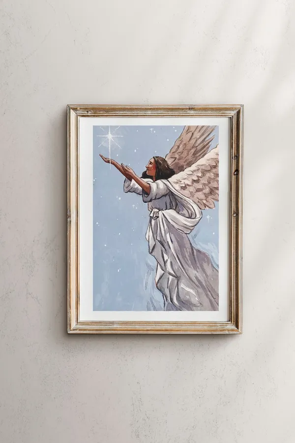 Star of Wonder Angel Nativity Christmas Art Print