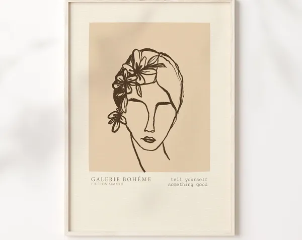 Tell Yourself Something Good, Neutral Farmhouse Art Print