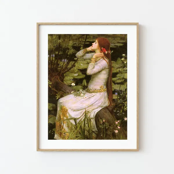 Ophelia by John William Waterhouse Art Print