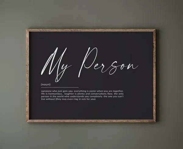 My Person Definition Print, Soulmate Gift for Her