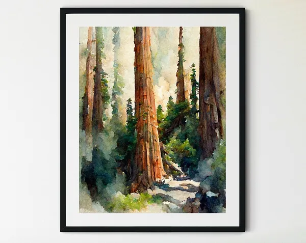 Sequoia National Park Mountain Art Print