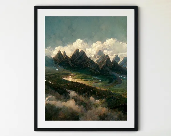 Rocky Mountain Print, Canadian Rockies Art Print