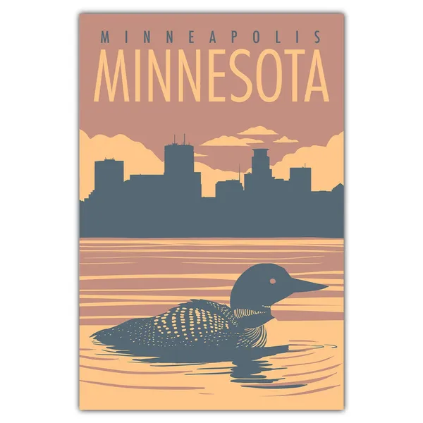 Minneapolis Bde Maka Ska Travel Postcard Art Print
