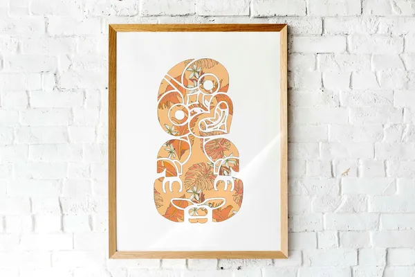 Tiki Tropical Art Print, New Zealand Maori Art
