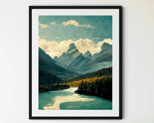 Banff Travel Poster, Canada Wall Art Print