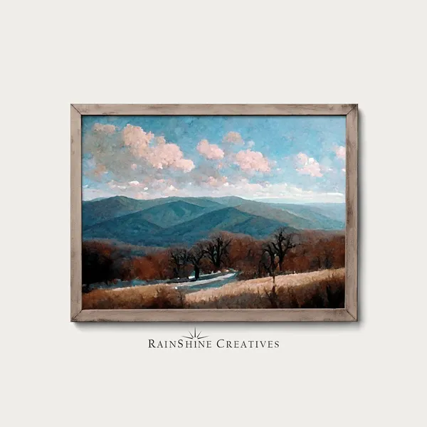 Shenandoah National Park Vintage Landscape Art Print