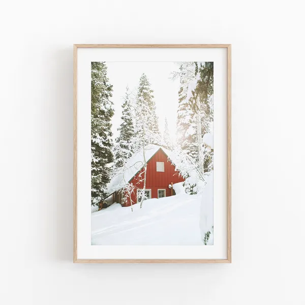Winter White Forest Christmas Wall Art Print