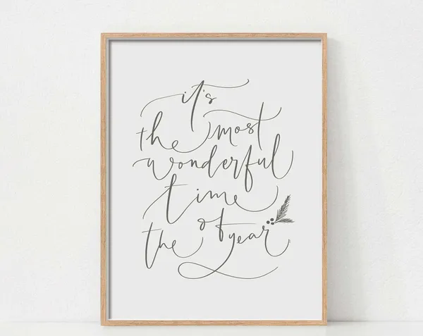 Christmas Sign Minimalist Holiday Quote Art Print