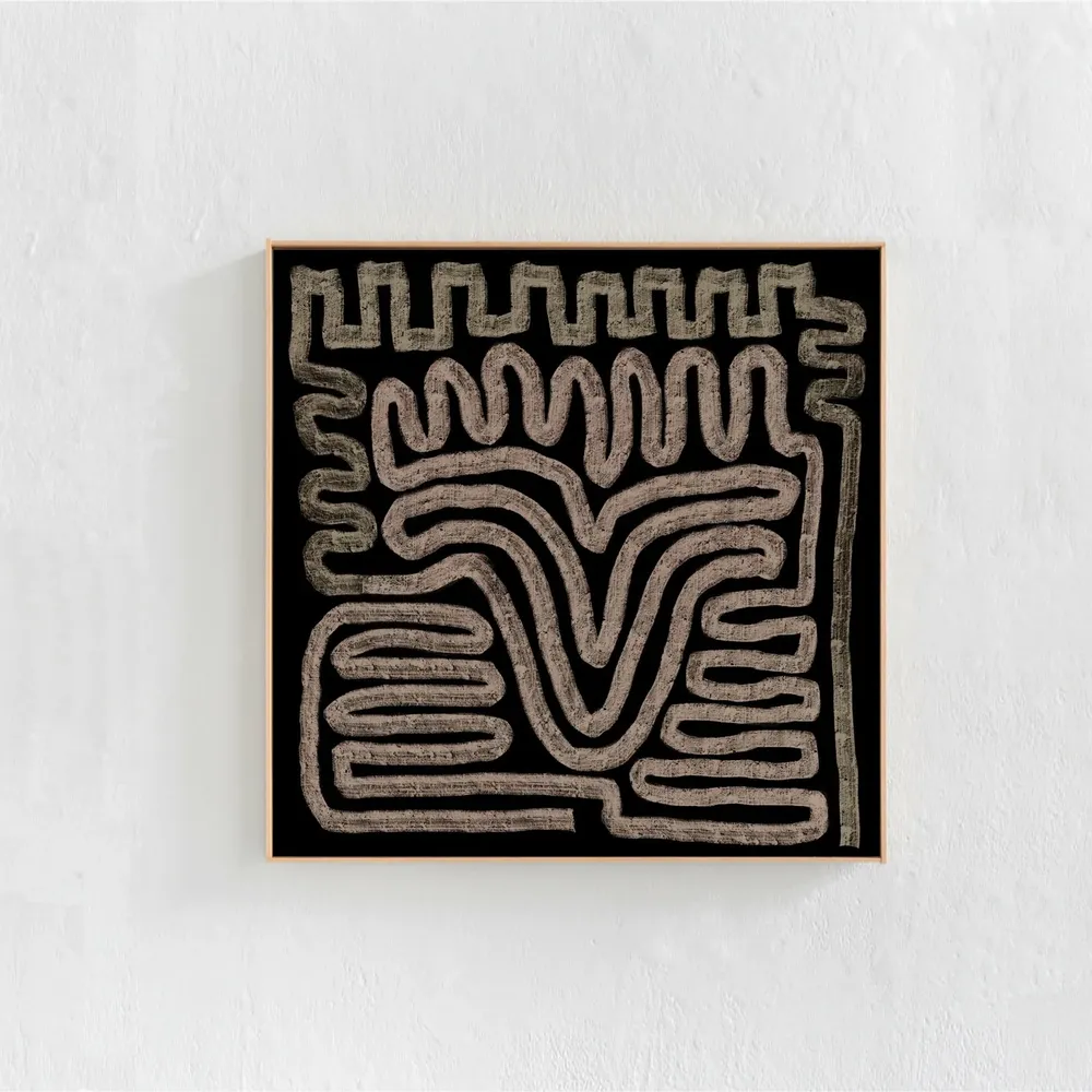 Abstract Squiggle Lines, Boho Art Print