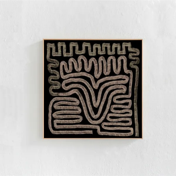 Abstract Squiggle Lines, Boho Art Print