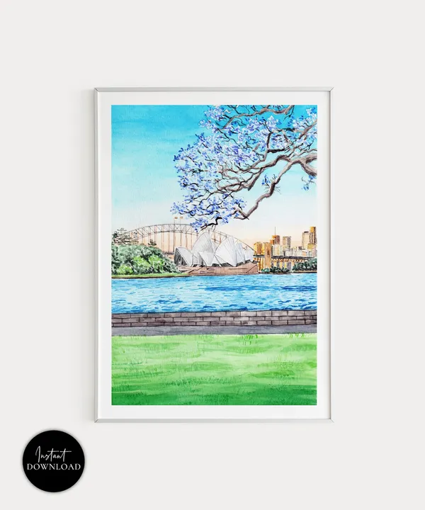 Sydney Australia Cityscape Travel Poster Print