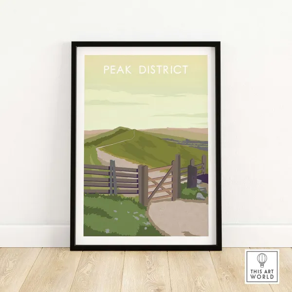 Peak District Minimalist Travel Poster Art Print