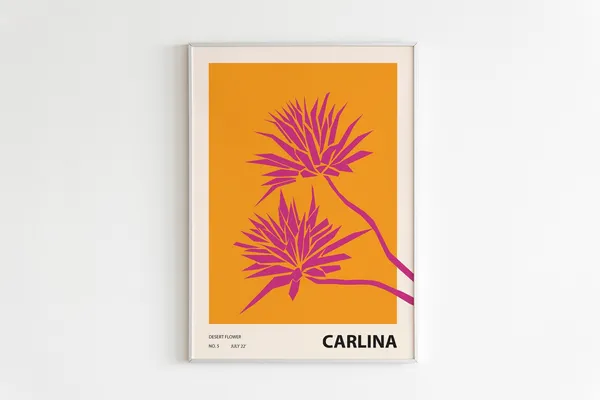 Abstract Botanical Flower Illustration Art Print