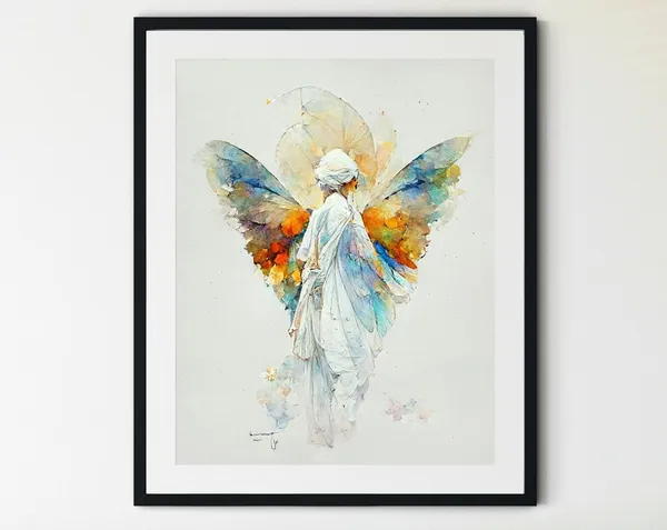 Guardian Angel Print, Spiritual Wall Art Print